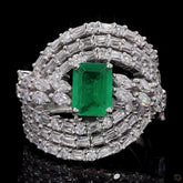 Emerald Lattice Ring
