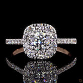 Halo Carcanate Solitare Ring