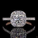 Halo Carcanate Solitare Ring