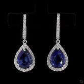 Indigo Tear Column Earrings