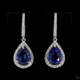 Indigo Tear Column Earrings