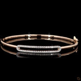 Womens Oval Stiff Bracelet