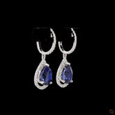 Indigo Tear Column Earrings