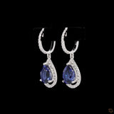 Indigo Tear Column Earrings