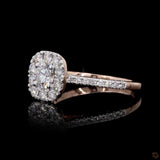 Halo Carcanate Solitare Ring