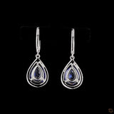 Indigo Tear Column Earrings