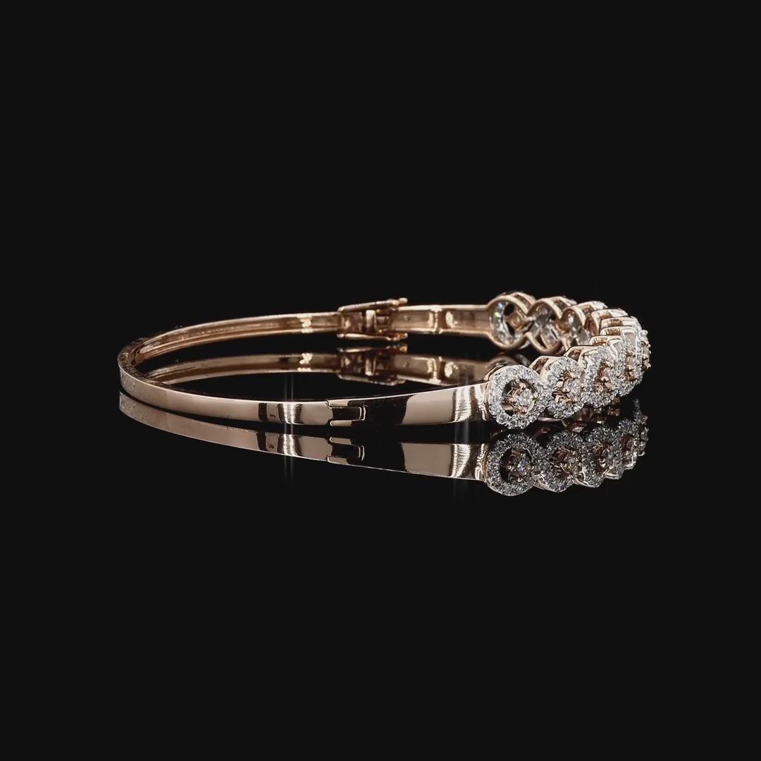 Womens Oval Stiff Bracelet