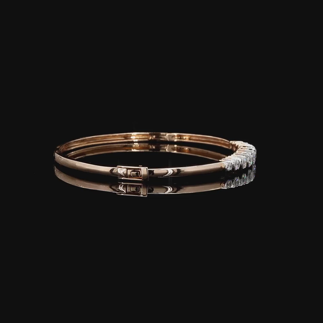 Womens Oval Stiff Bracelet