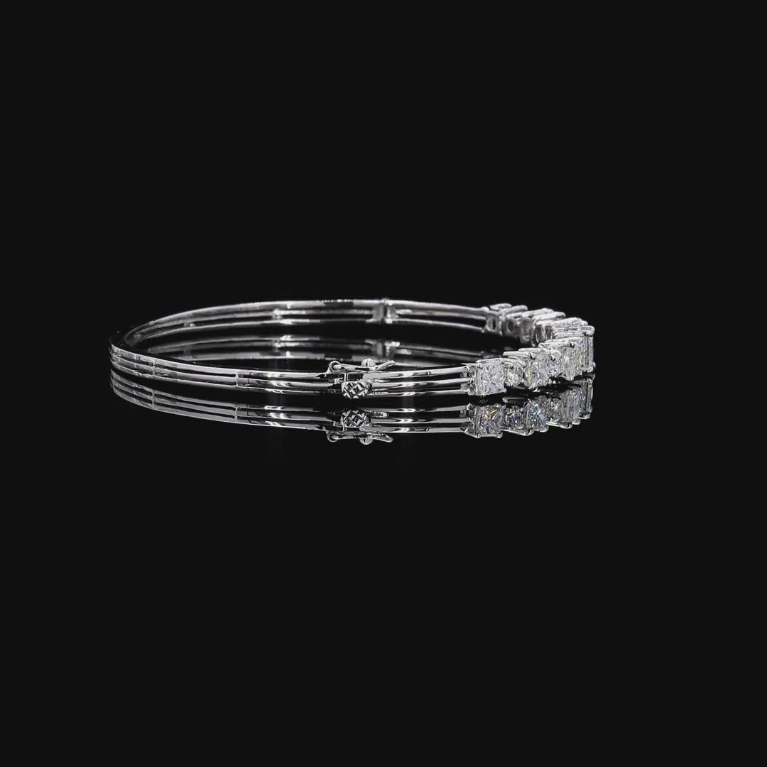 Womens Oval Stiff Bracelet