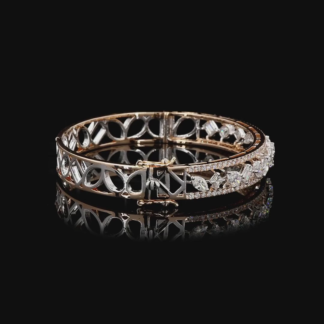 Womens Oval Stiff Bracelet