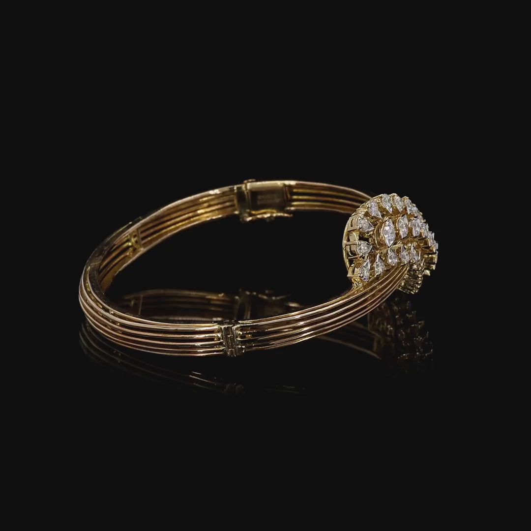 Womens Oval Stiff Bracelet