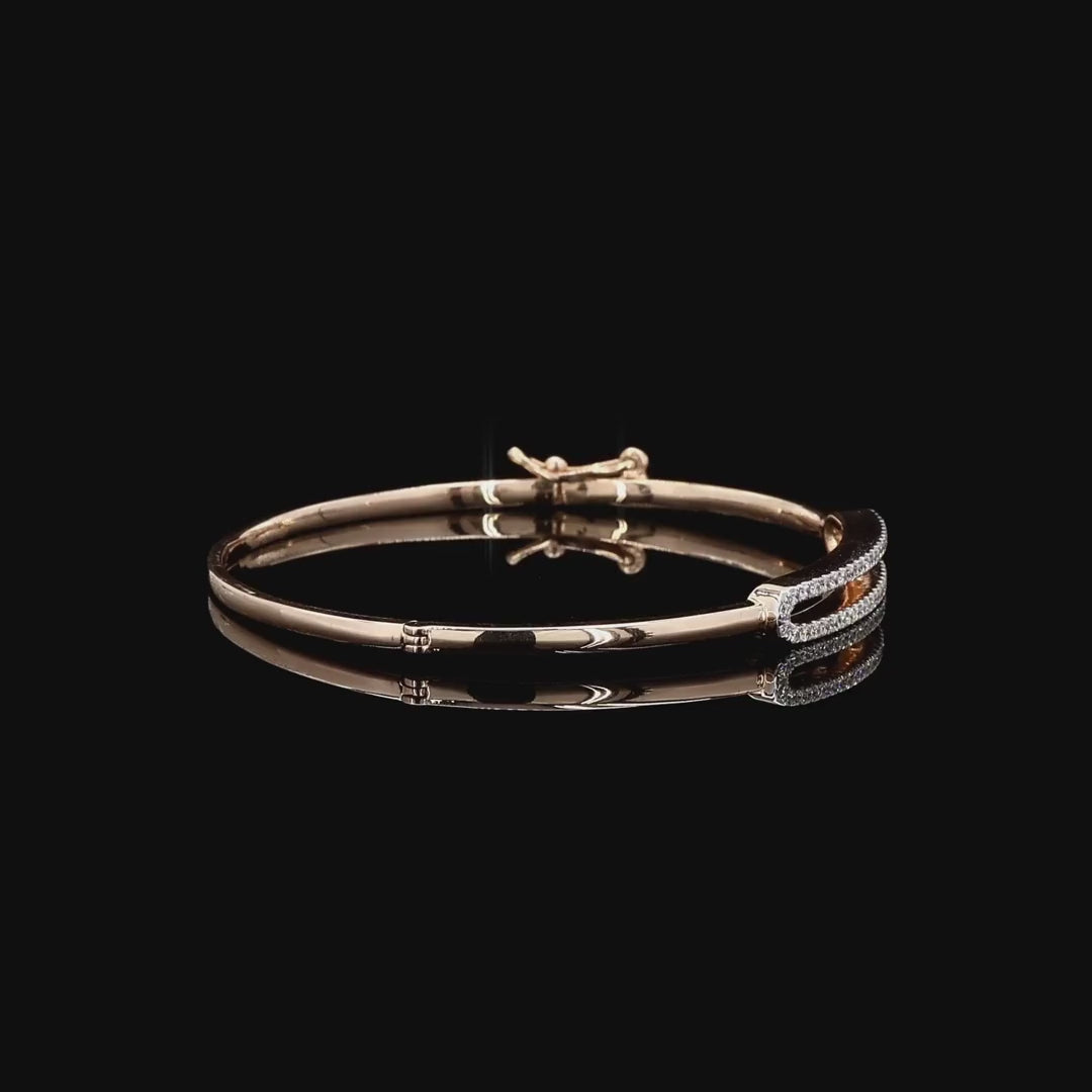 Womens Oval Stiff Bracelet