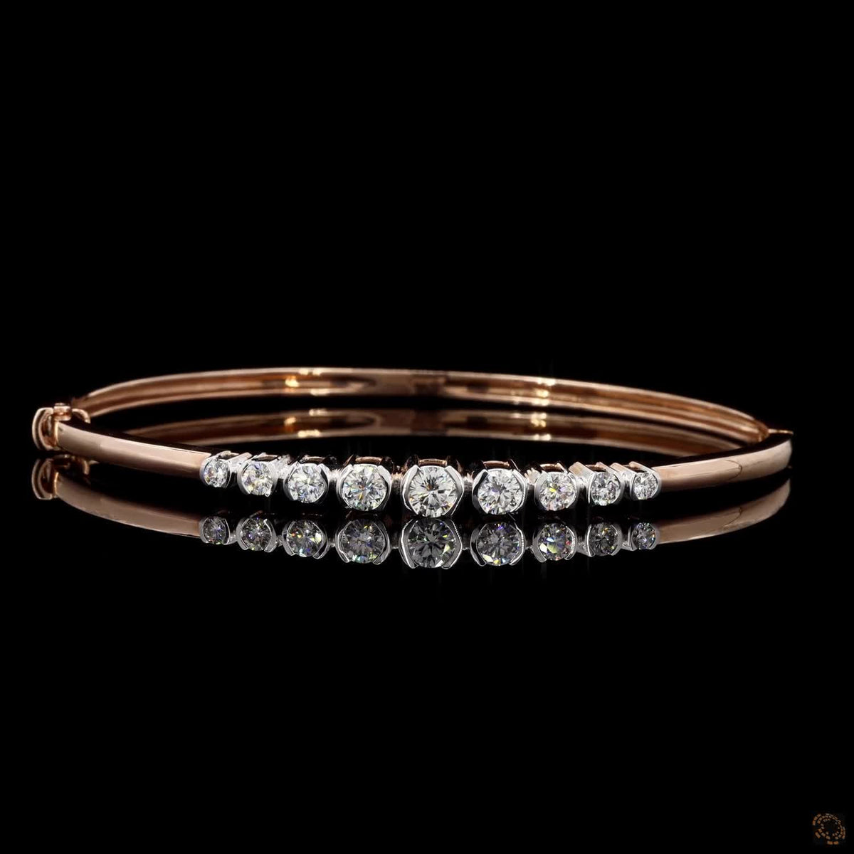 Womens Oval Stiff Bracelet