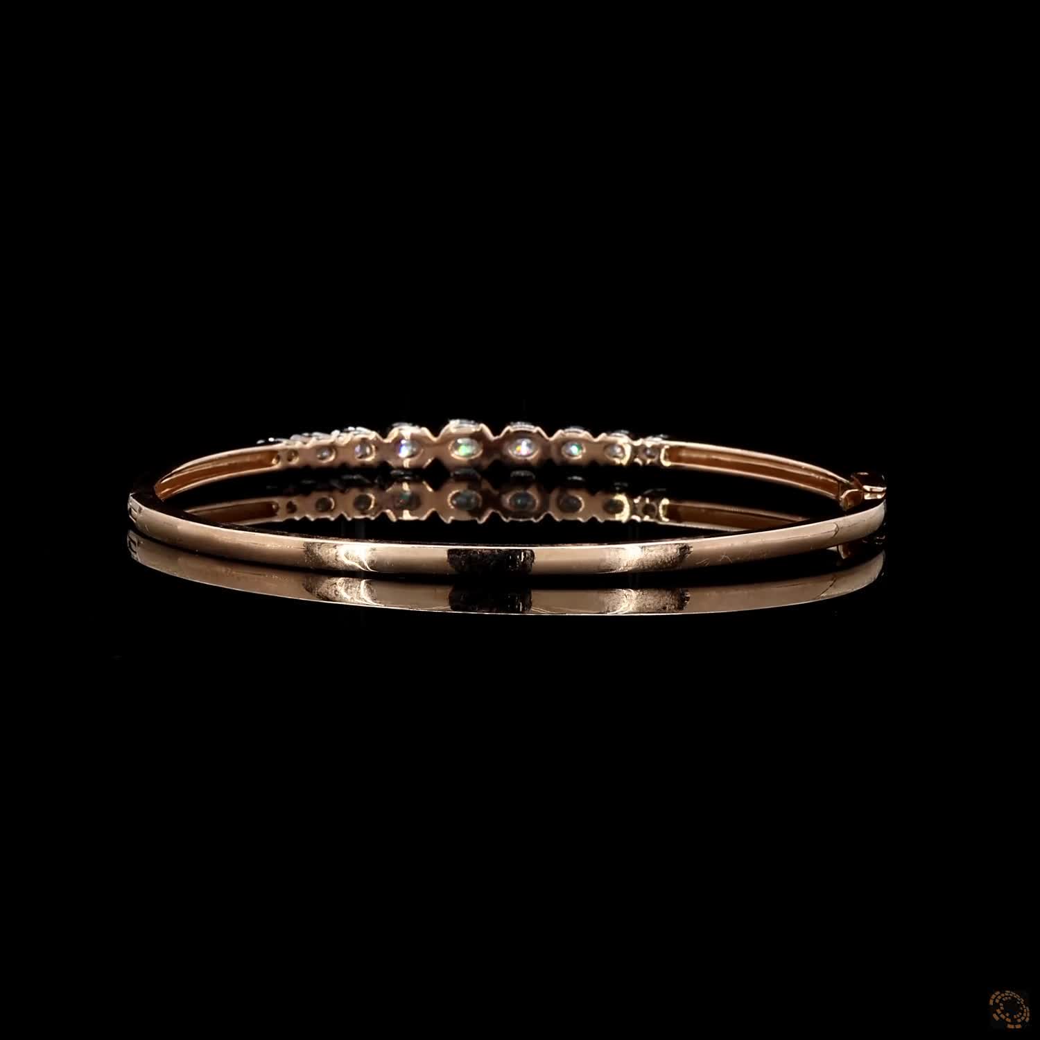 Womens Oval Stiff Bracelet