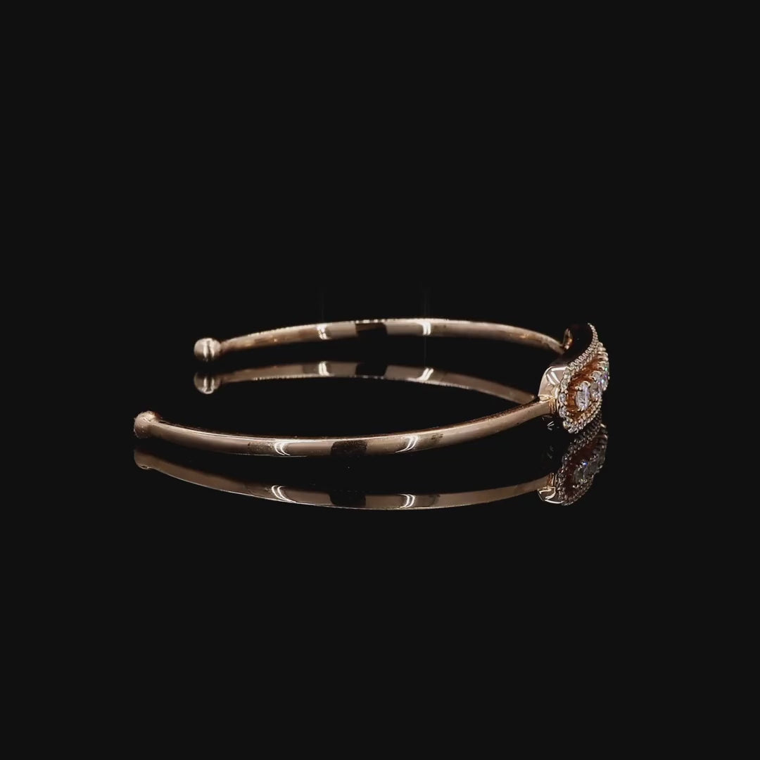 Womens Oval Stiff Bracelet