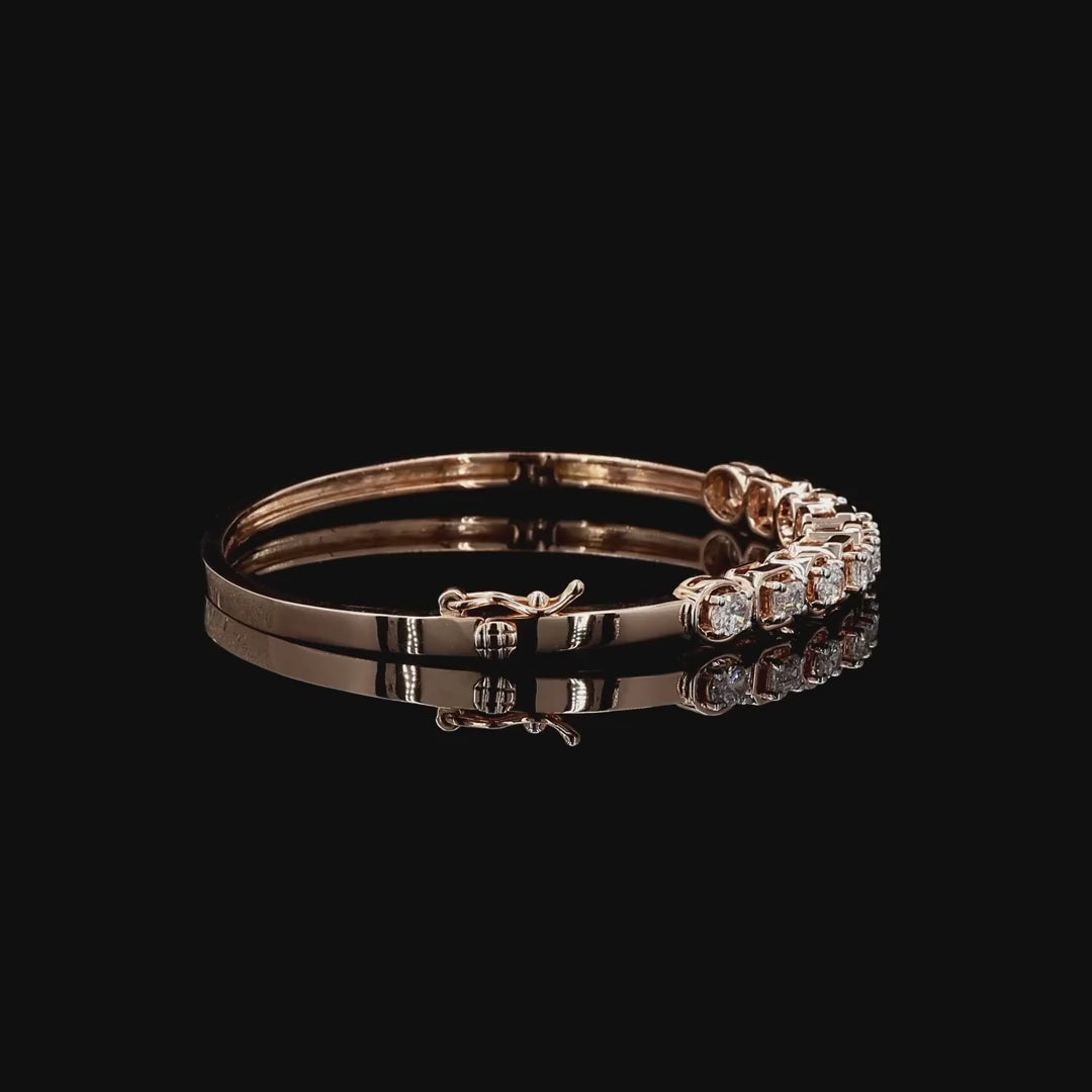 Womens Oval Stiff Bracelet