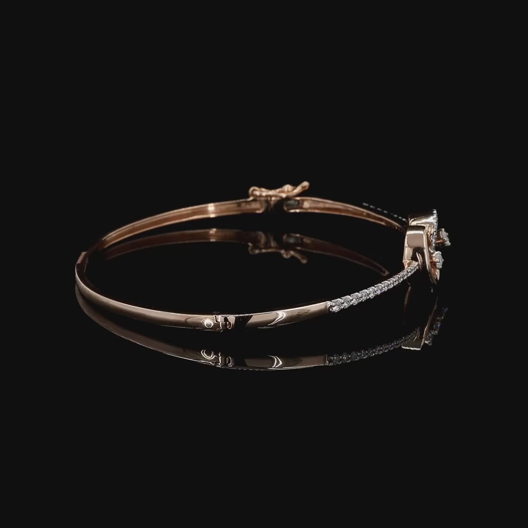 Womens Oval Stiff Bracelet