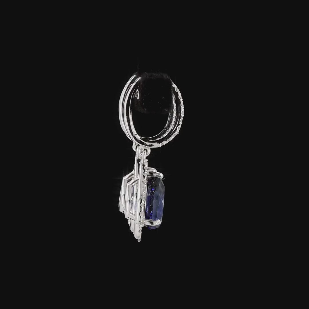 Indigo Tear Column Earrings